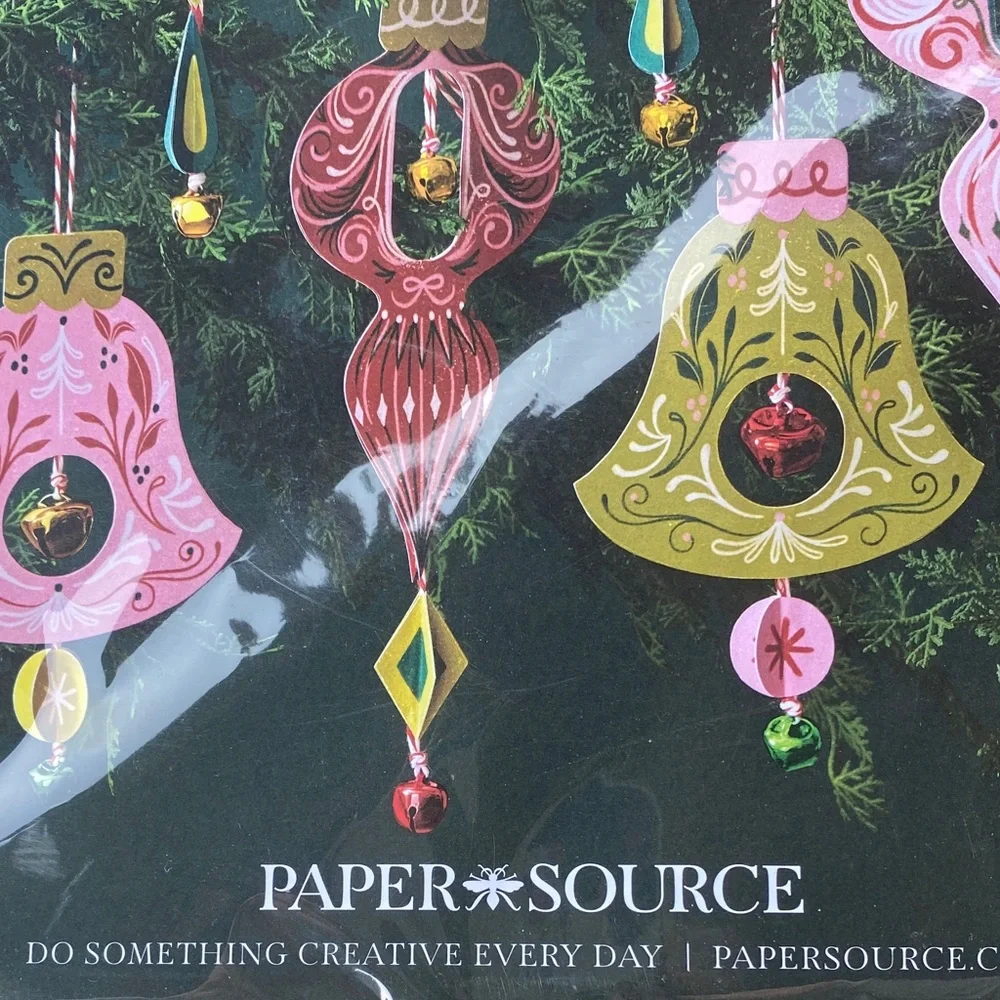 Paper Source Pink, Green & Gold Holiday Ornament Kit